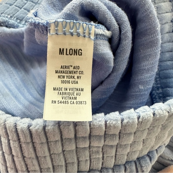 Aerie Corduroy Velour Flare Legging Pants medium Extra Long Light Blue M - Picture 7 of 8